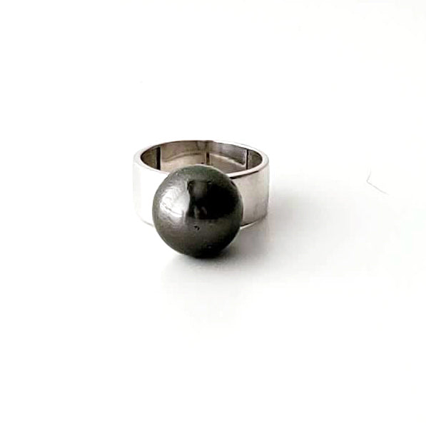 Black South Sea Pearl Rings Ash Herrera Jewelry
