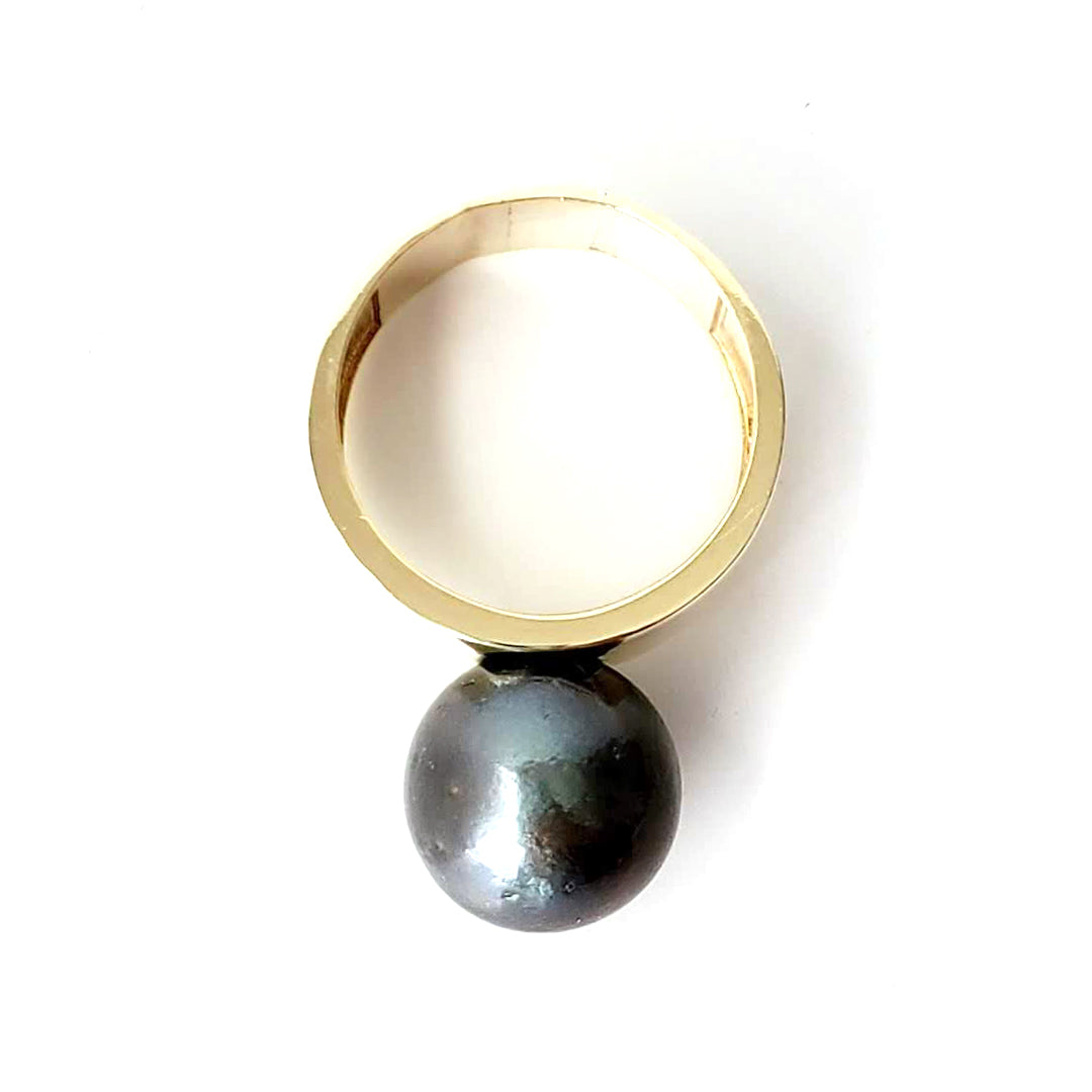 Black South Sea Pearl Rings Ash Herrera Jewelry