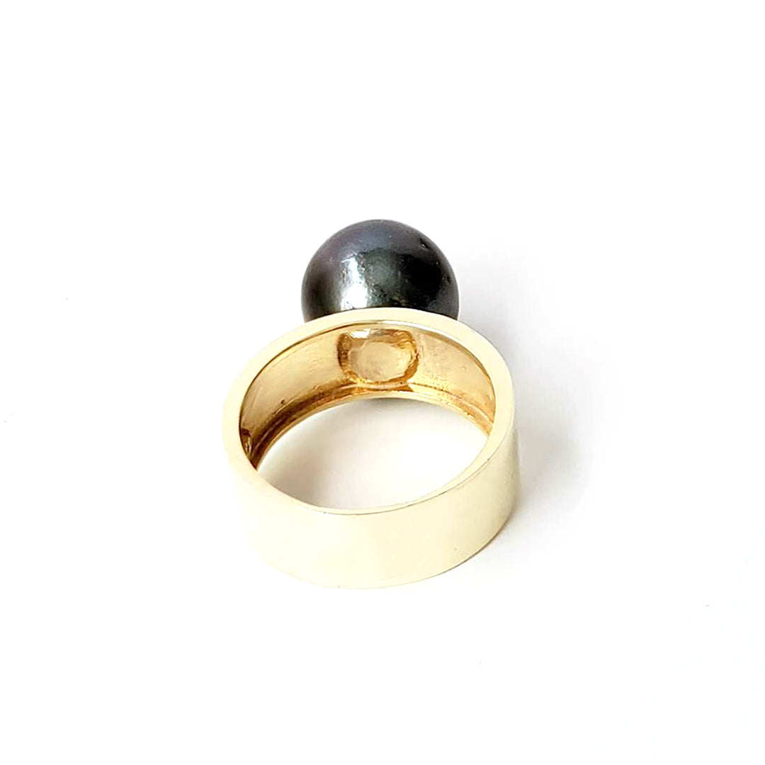 Black South Sea Pearl Rings Ash Herrera Jewelry
