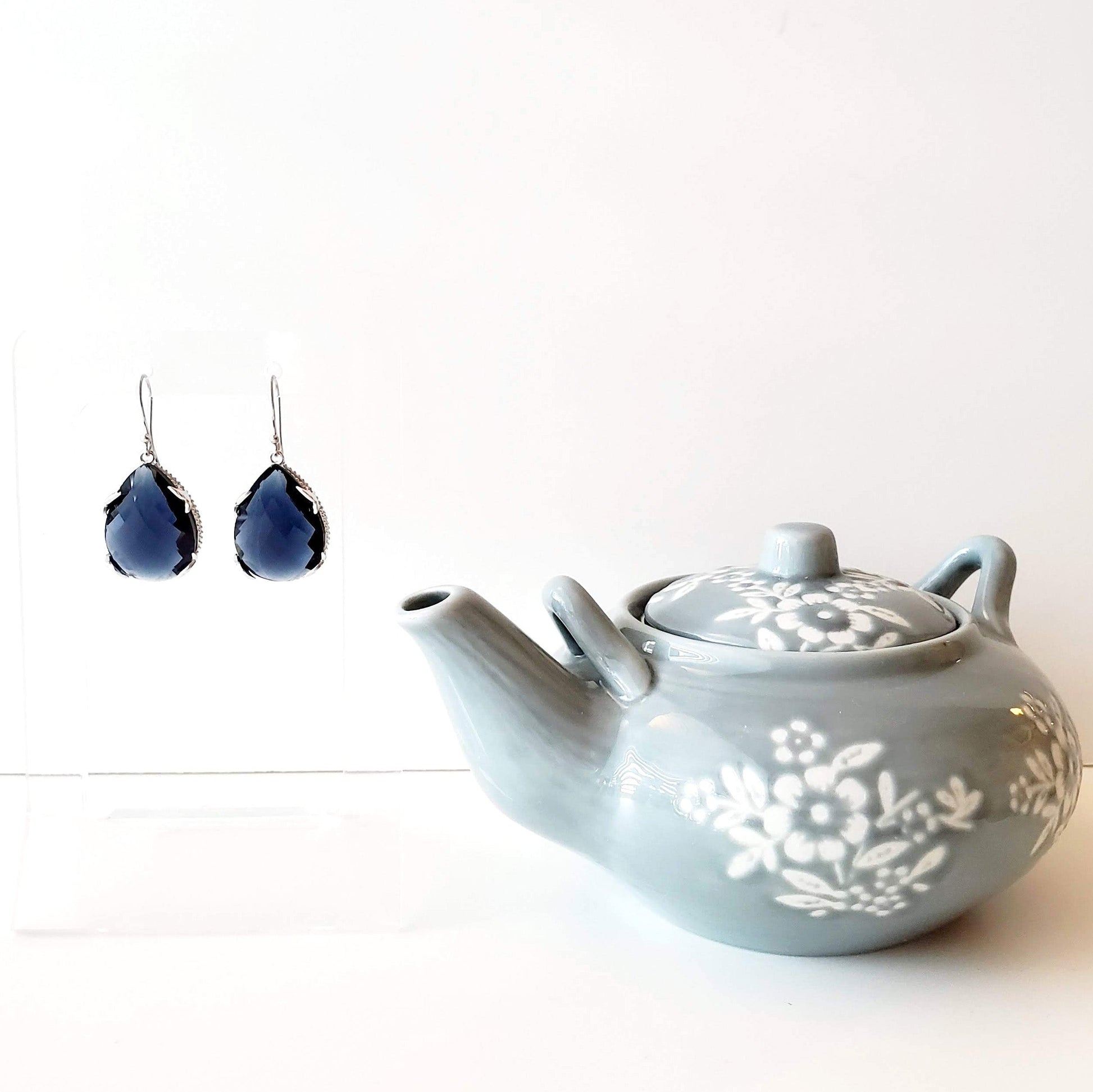 Blue Drop Earrings Ash Herrera Jewelry