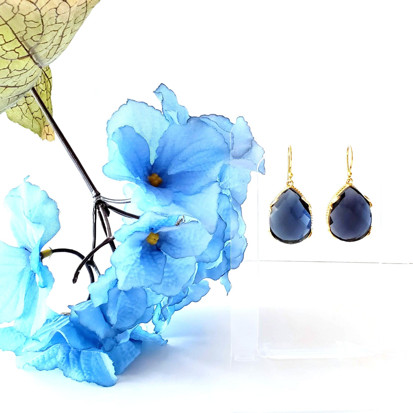 Blue Drop Earrings Ash Herrera Jewelry