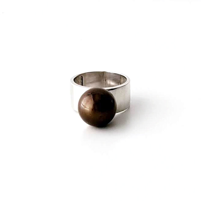 Chocolate South Sea Pearl Rings Ash Herrera Jewelry