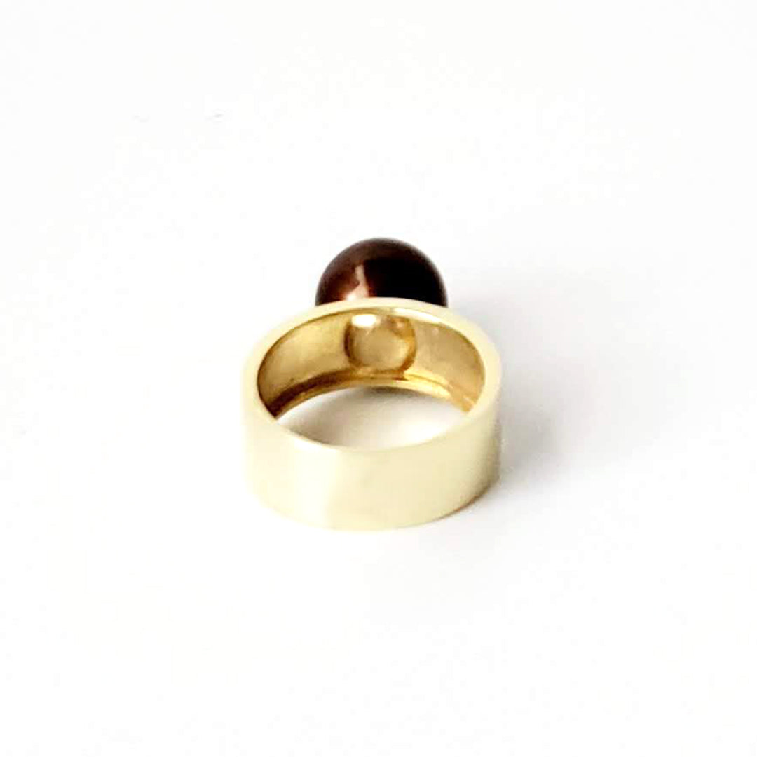 Chocolate South Sea Pearl Rings Ash Herrera Jewelry