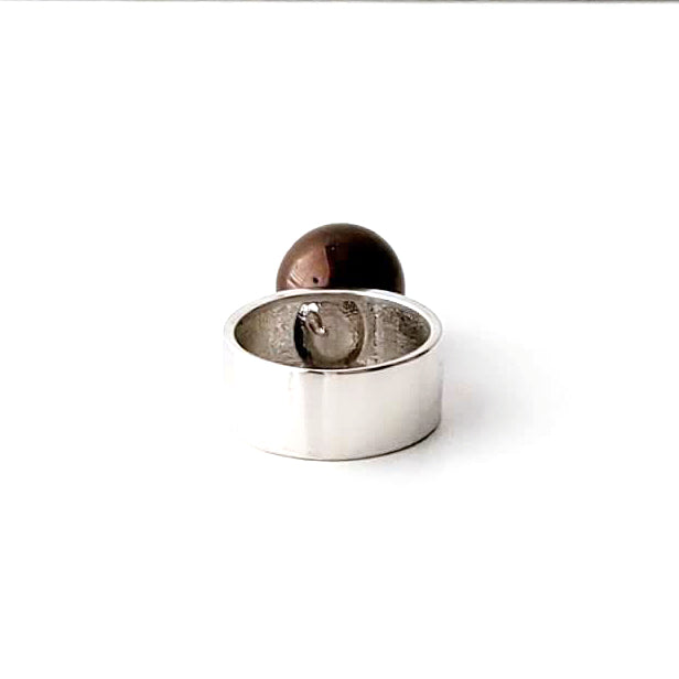 Chocolate South Sea Pearl Rings Ash Herrera Jewelry