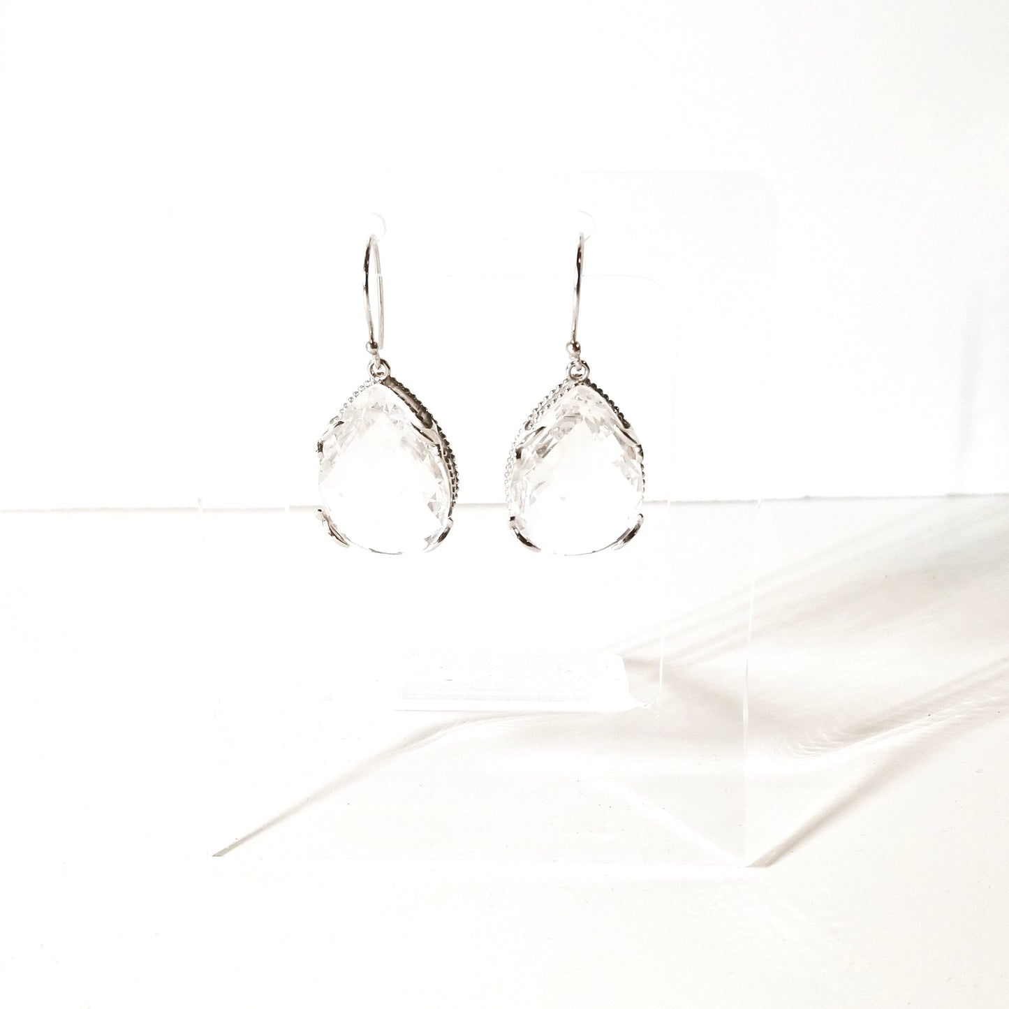 Clear Drop Earrings Ash Herrera Jewelry