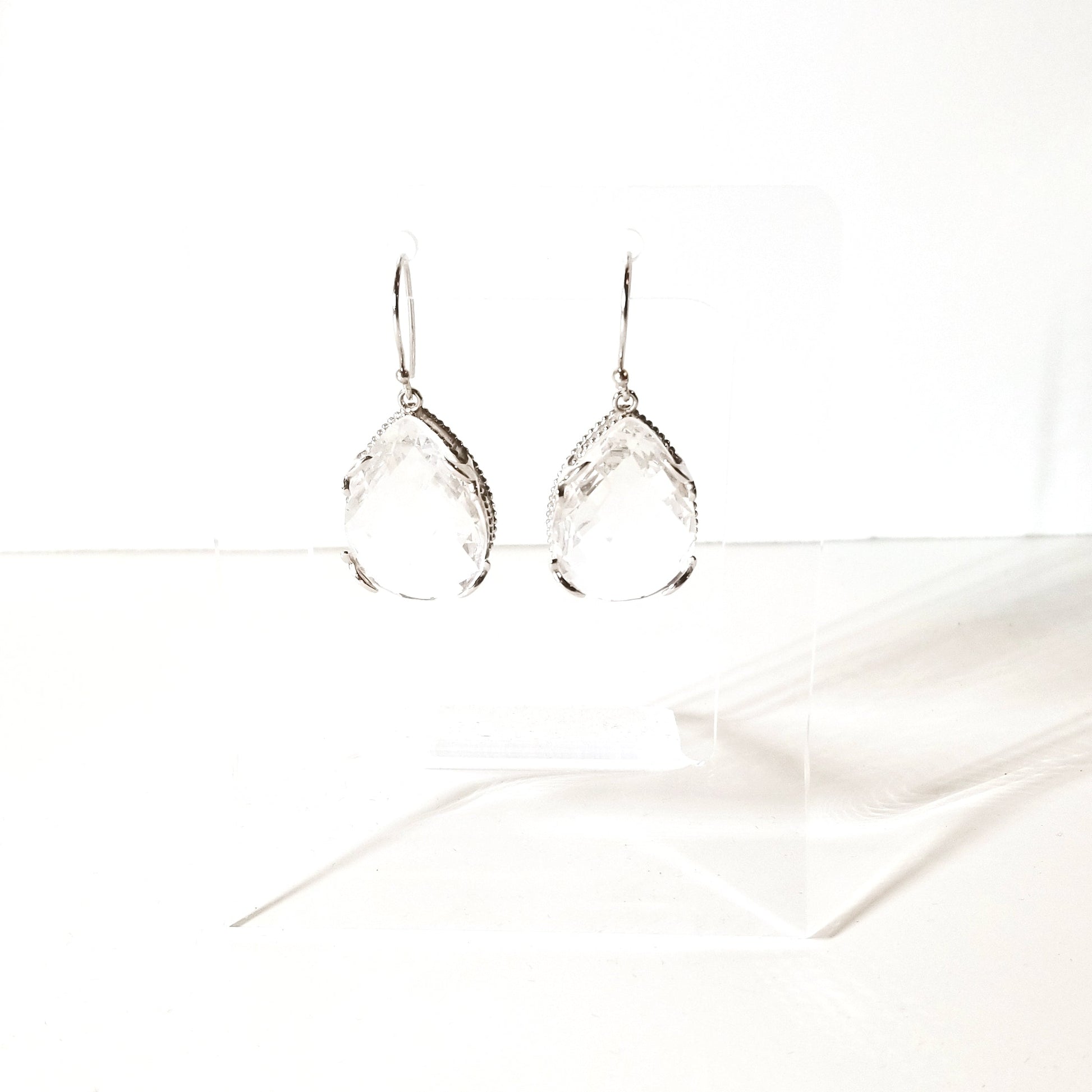 Clear Drop Earrings Ash Herrera Jewelry