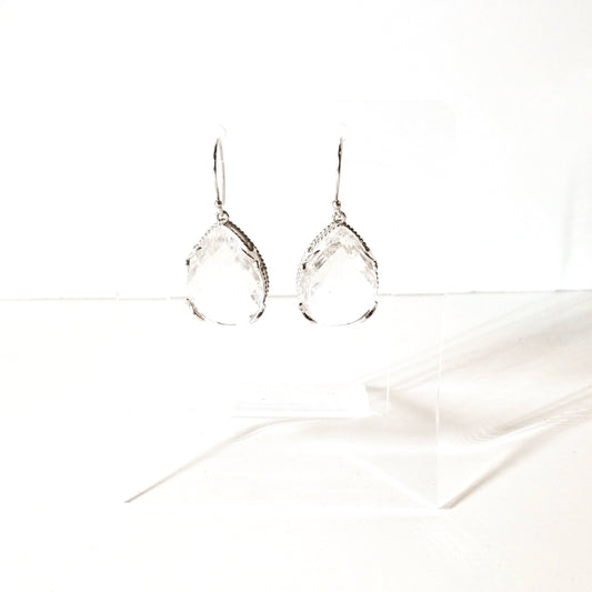 Clear Drop Earrings Ash Herrera Jewelry
