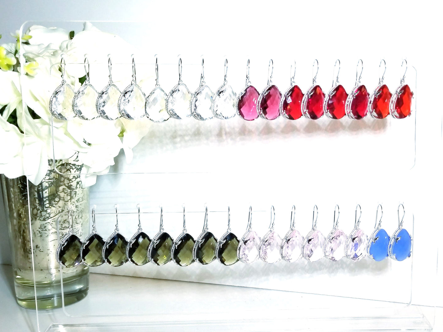 Clear Drop Earrings Ash Herrera Jewelry