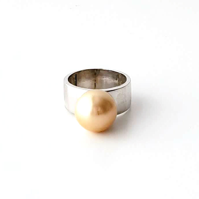 Golden South Sea Pearl Rings Ash Herrera Jewelry