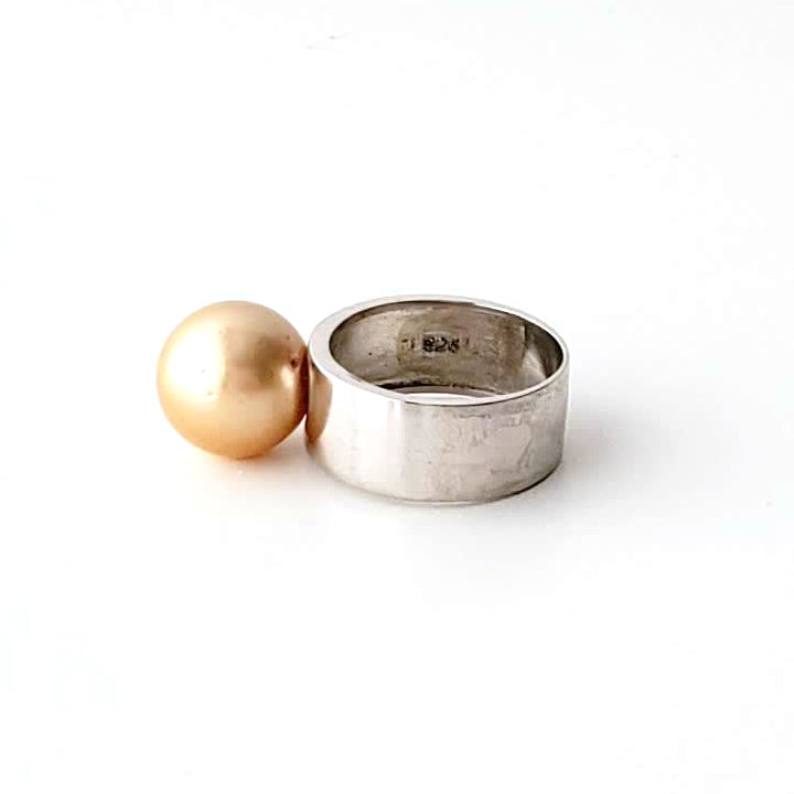 Golden South Sea Pearl Rings Ash Herrera Jewelry