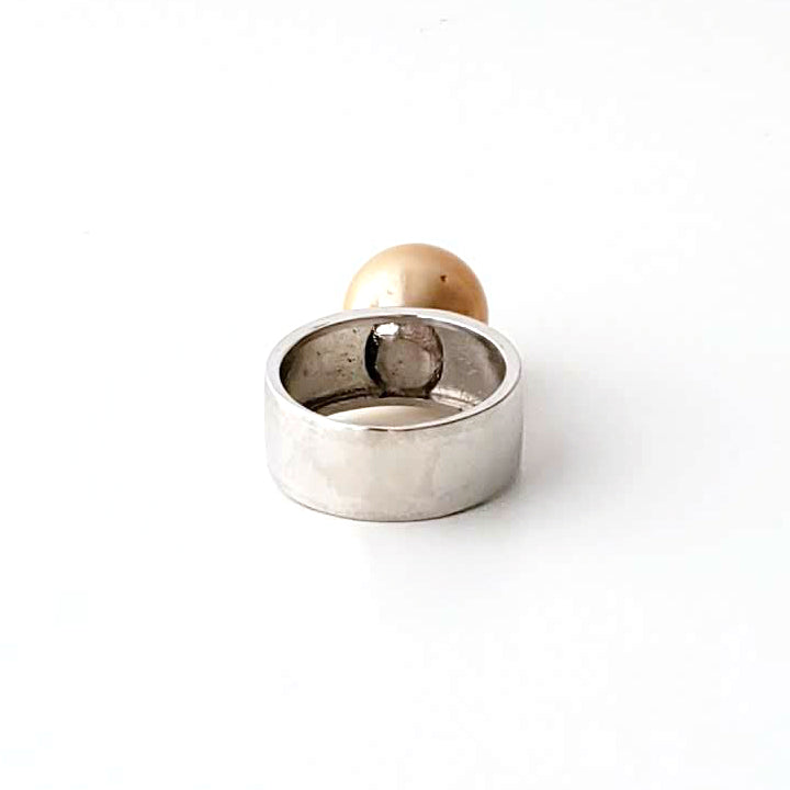 Golden South Sea Pearl Rings Ash Herrera Jewelry