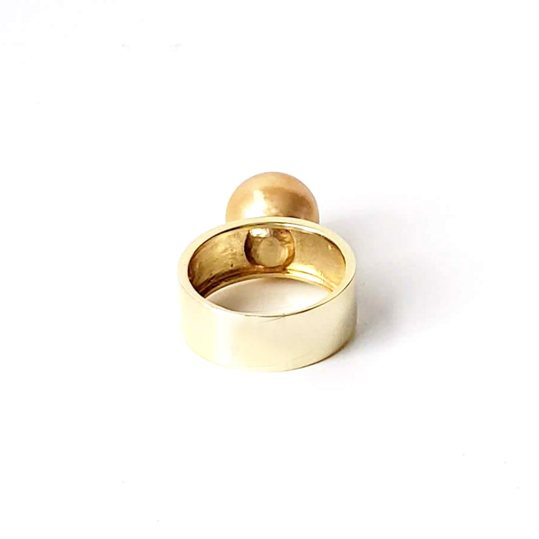 Golden South Sea Pearl Rings Ash Herrera Jewelry