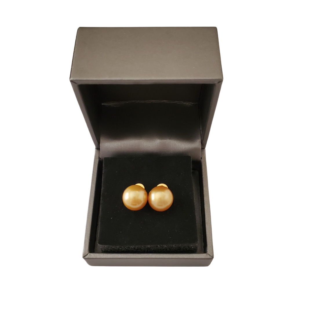 Golden South Sea Pearl Stud Earrings