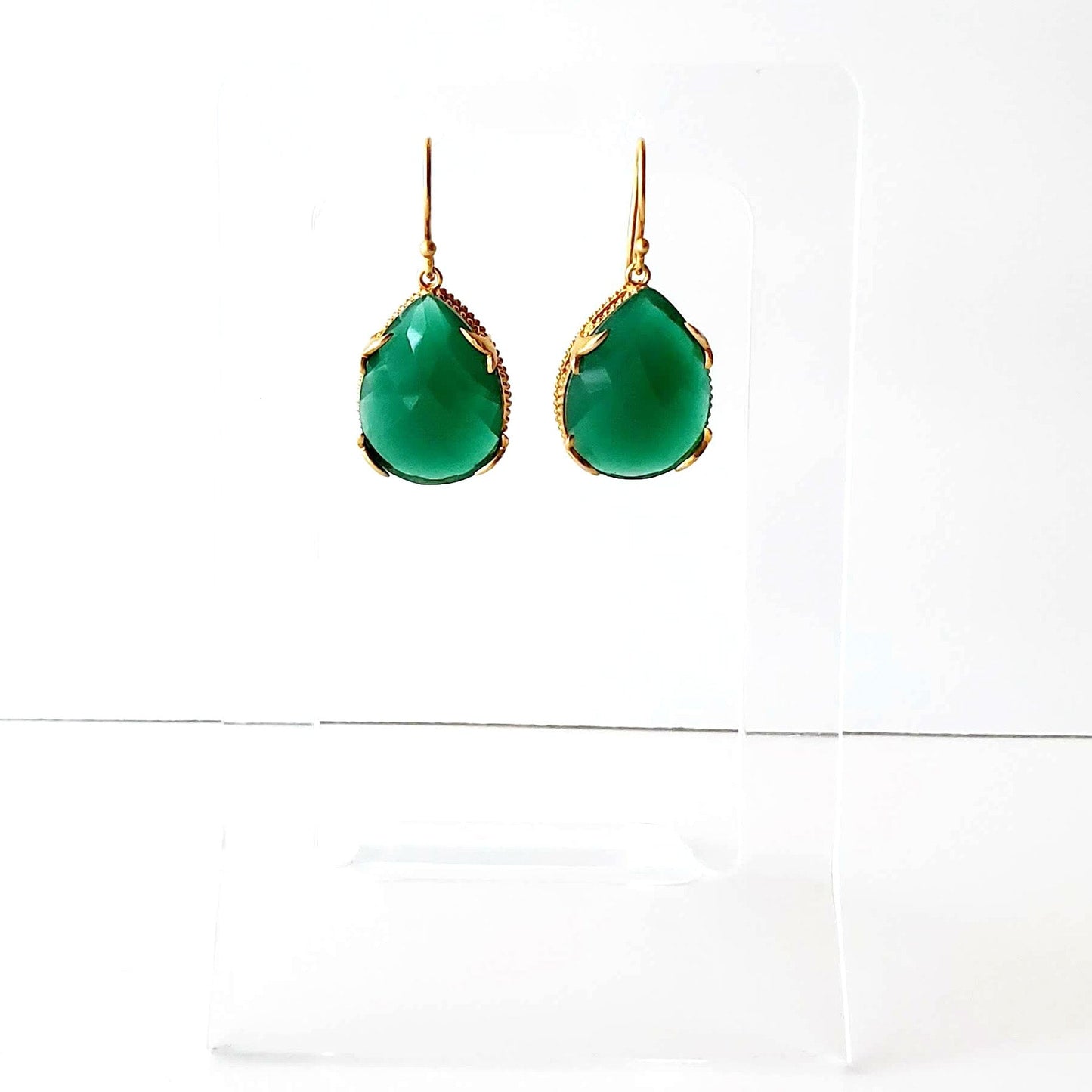 Green Drop Earrings Ash Herrera Jewelry