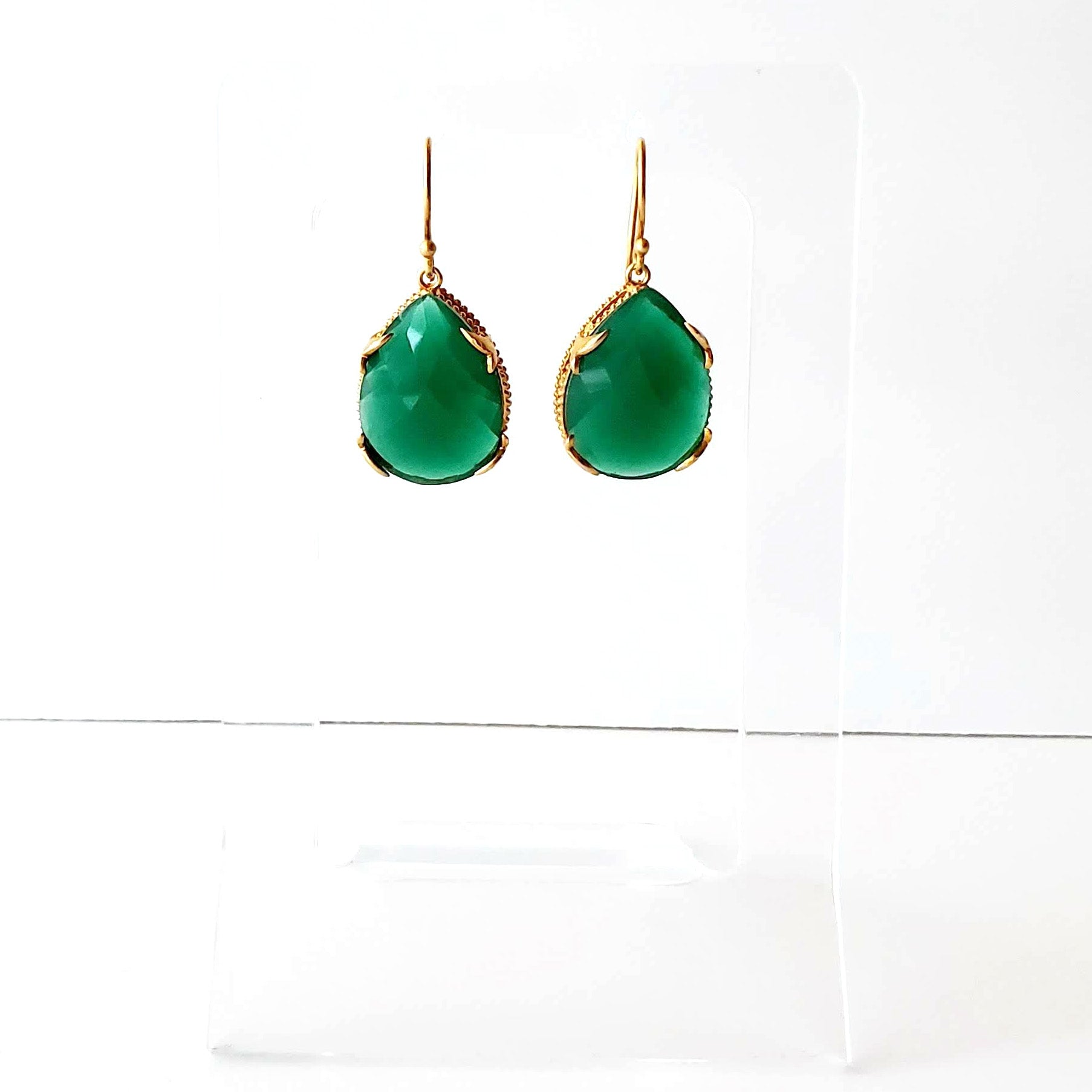 Green Drop Earrings Ash Herrera Jewelry