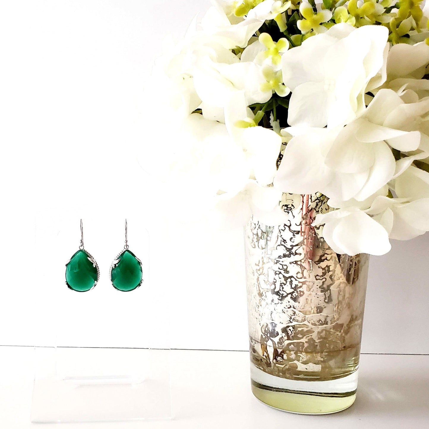 Green Drop Earrings Ash Herrera Jewelry