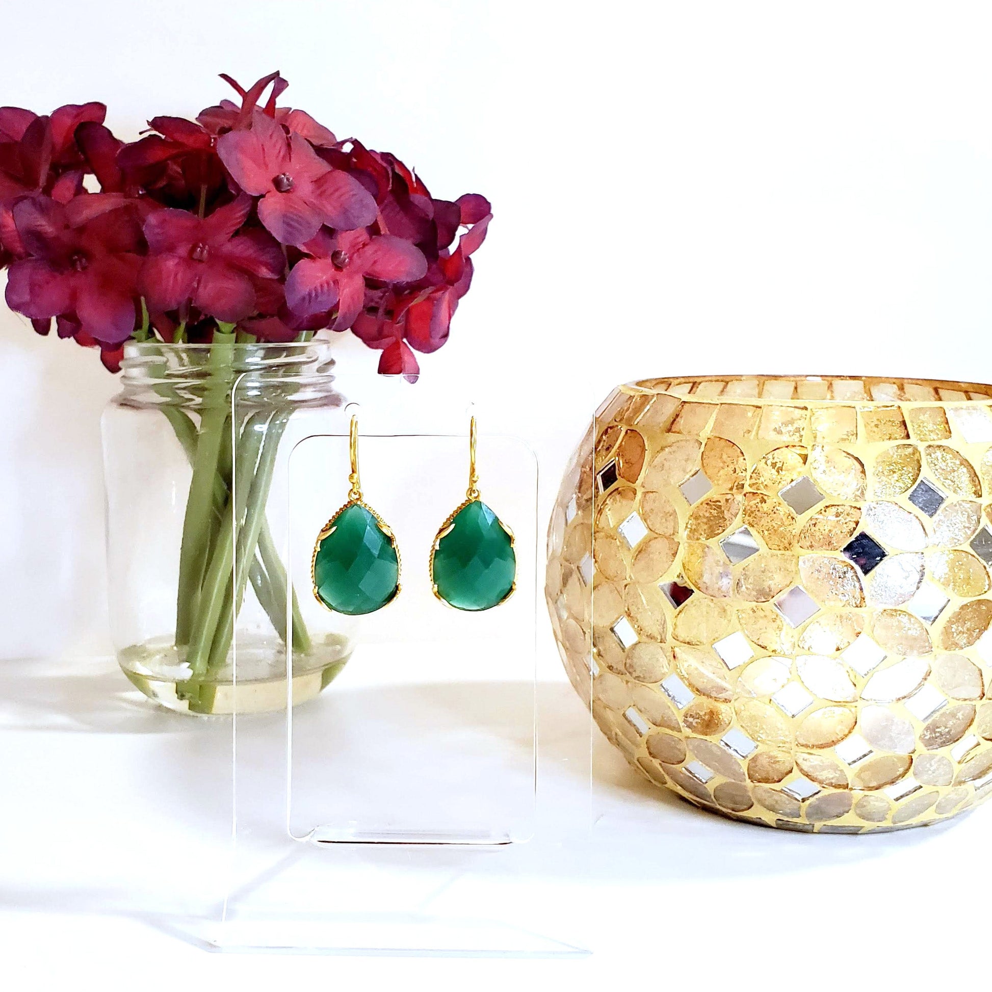 Green Drop Earrings Ash Herrera Jewelry