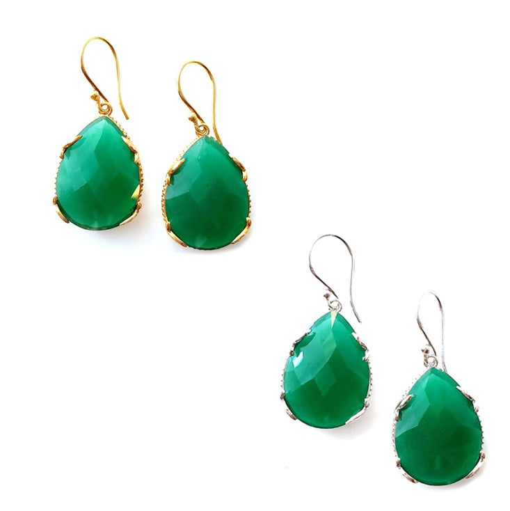 Green Drop Earrings Ash Herrera Jewelry