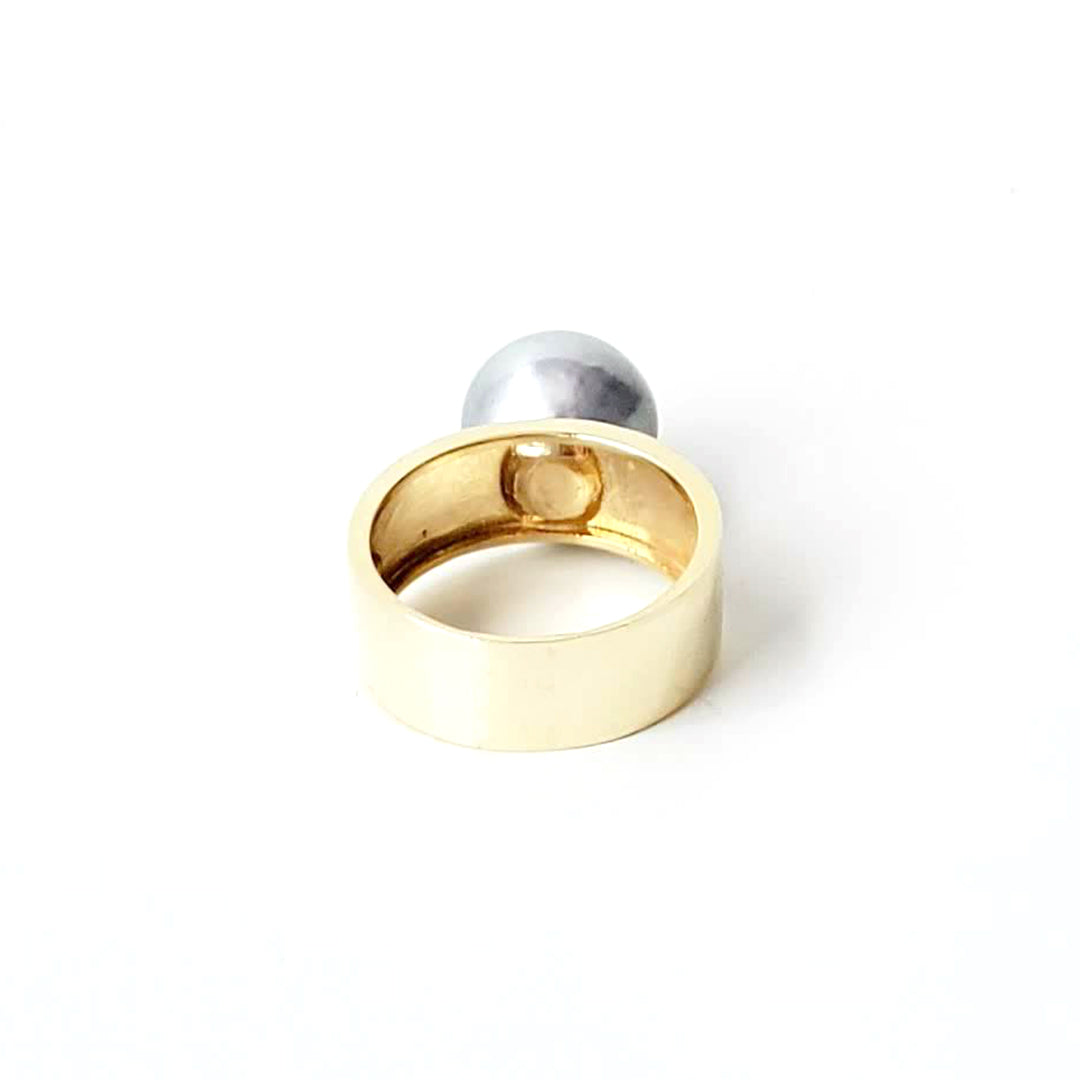 Grey South Sea Pearl Rings Ash Herrera Jewelry