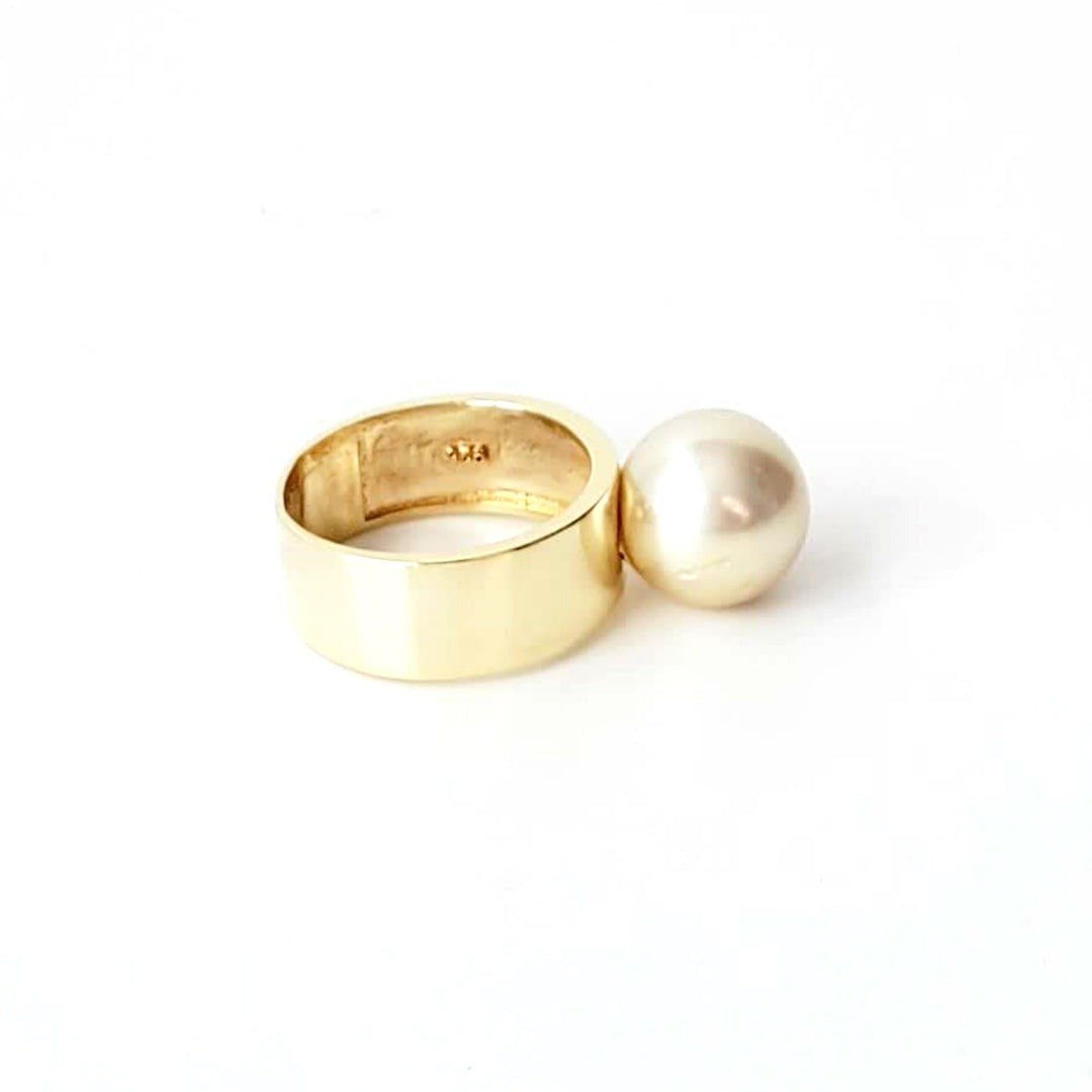 Light Champagne South Sea Pearl Rings Ash Herrera Jewelry