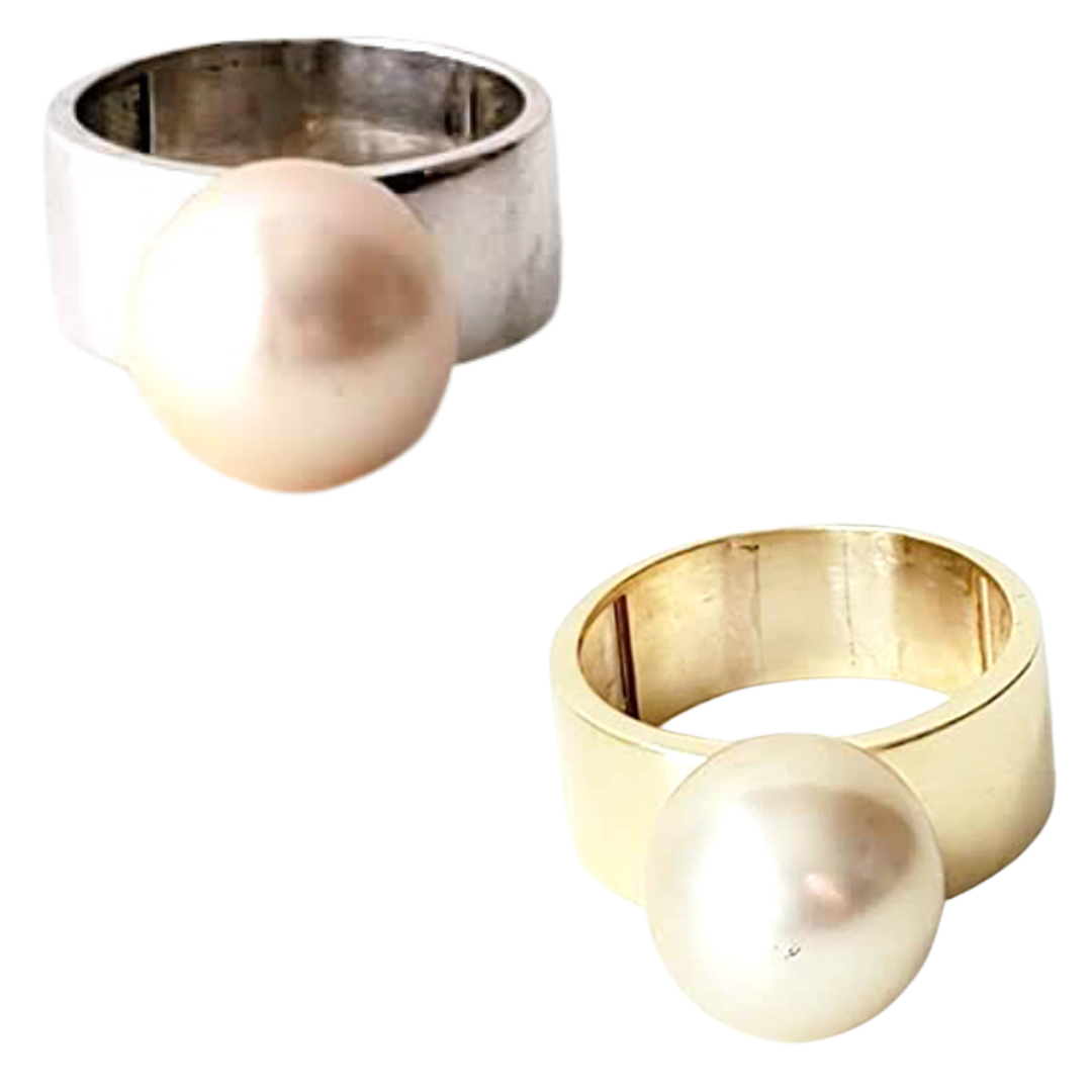 Light Champagne South Sea Pearl Rings Ash Herrera Jewelry