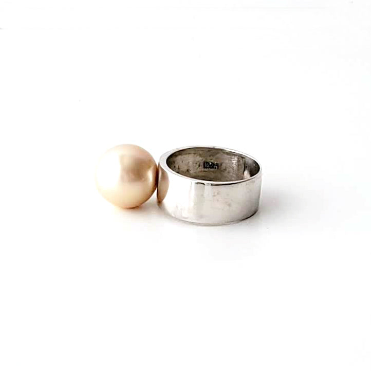 Light Champagne South Sea Pearl Rings Ash Herrera Jewelry