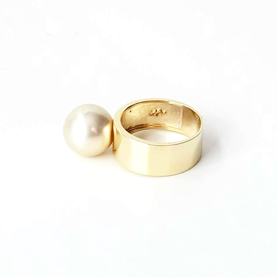 Light Champagne South Sea Pearl Rings Ash Herrera Jewelry