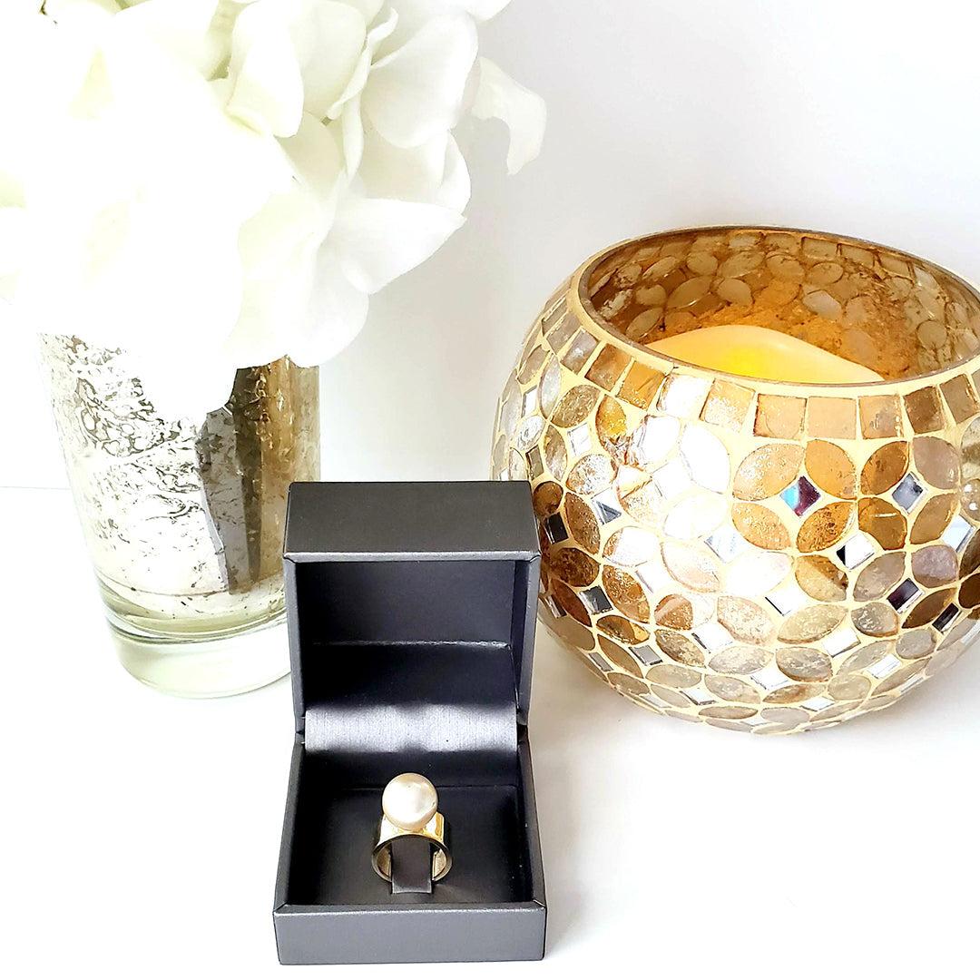 Light Champagne South Sea Pearl Rings Ash Herrera Jewelry