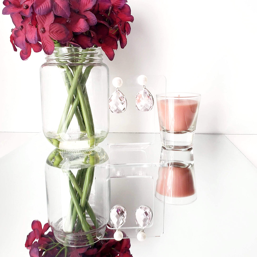 Light Rose Drop Pearl Earrings Ash Herrera Jewelry