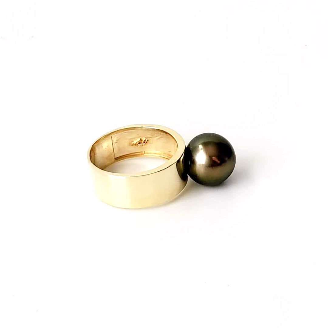Pistachio South Sea Pearl Rings Ash Herrera Jewelry