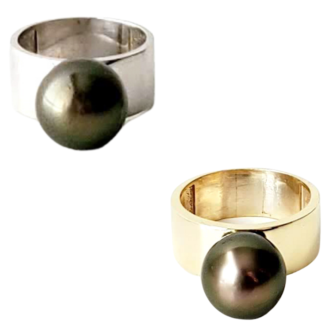Pistachio South Sea Pearl Rings Ash Herrera Jewelry