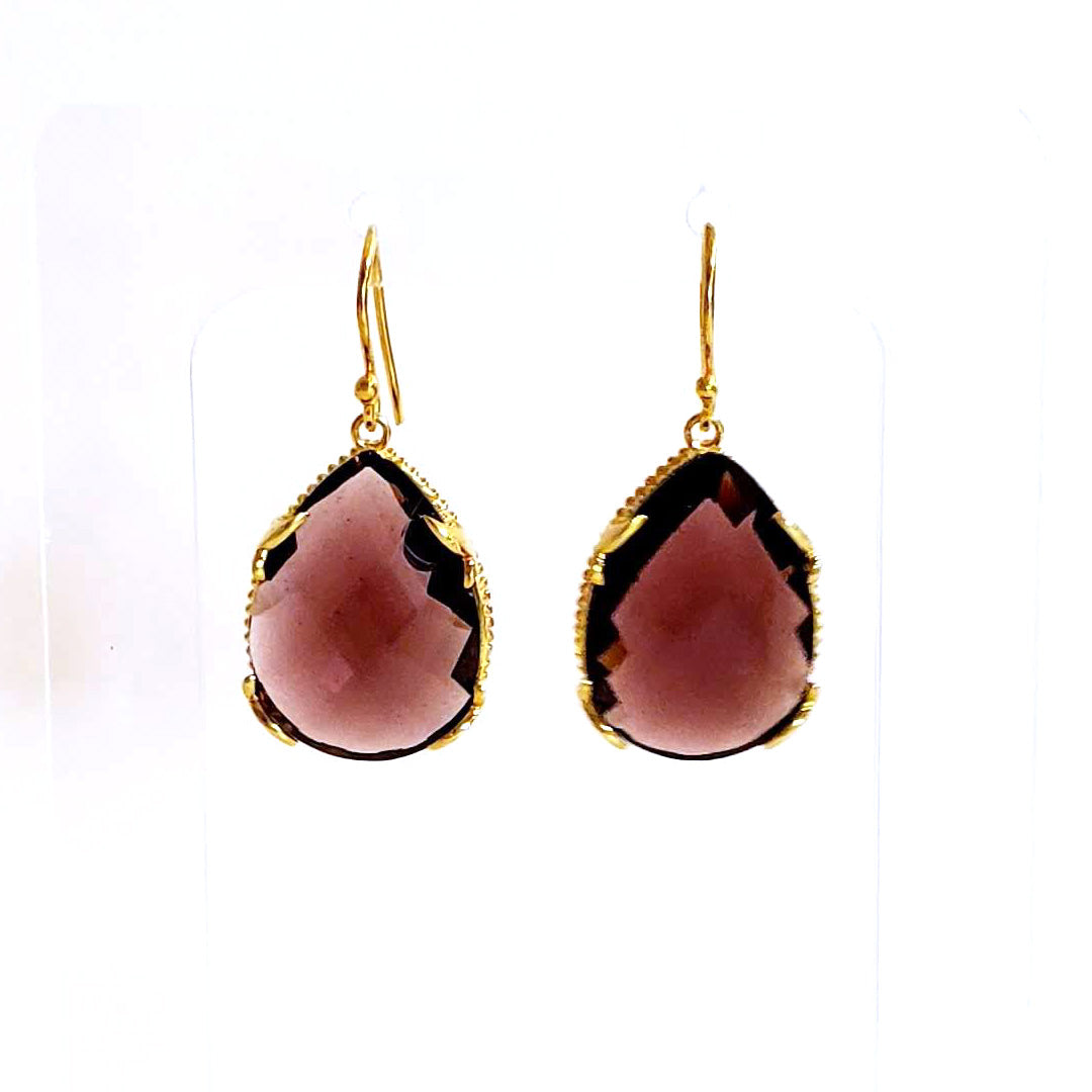 Purple Drop Earrings Ash Herrera Jewelry