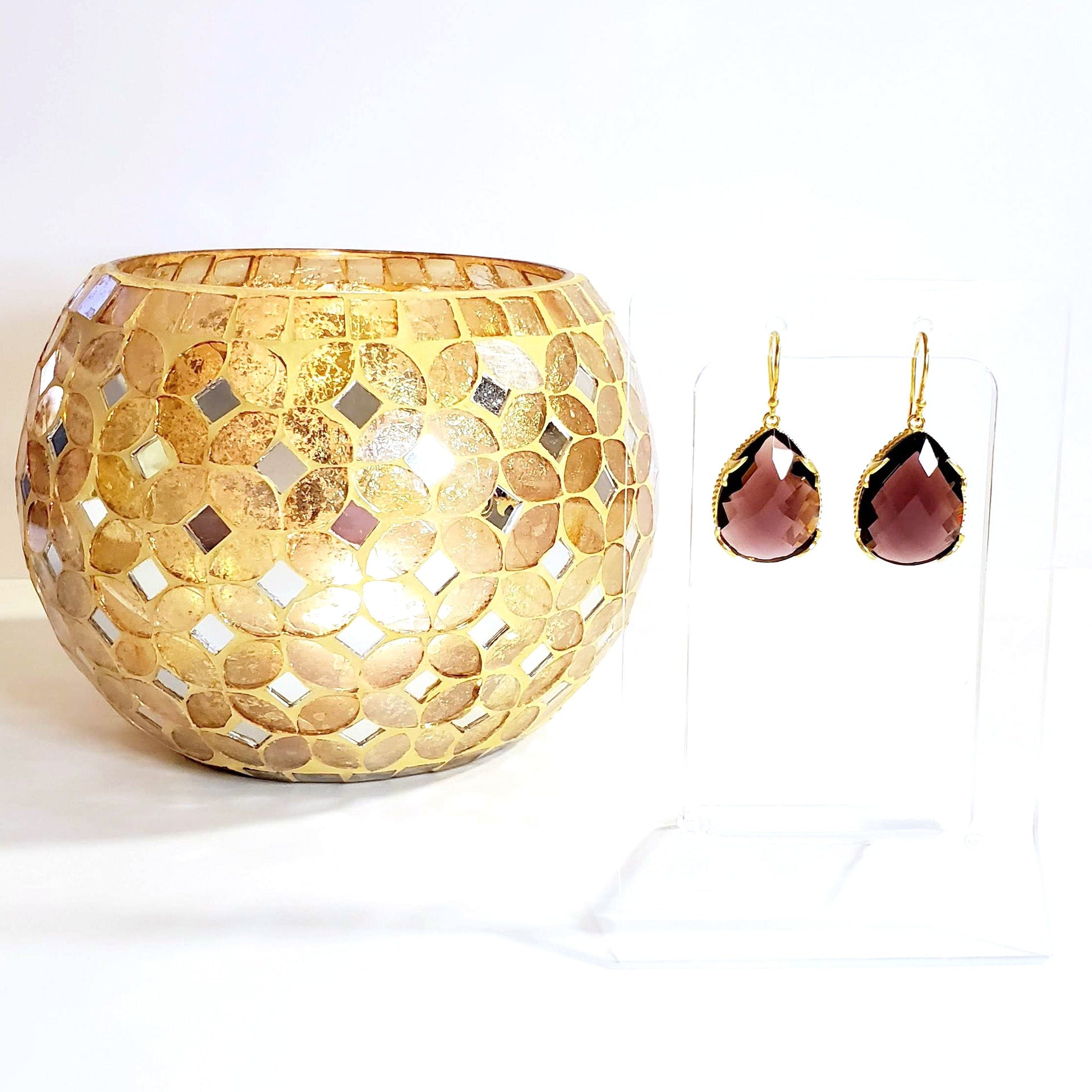 Purple Drop Earrings Ash Herrera Jewelry