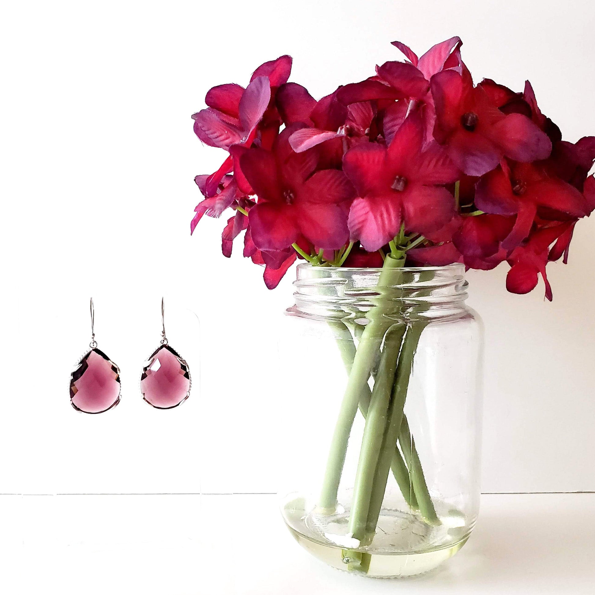 Purple Drop Earrings Ash Herrera Jewelry