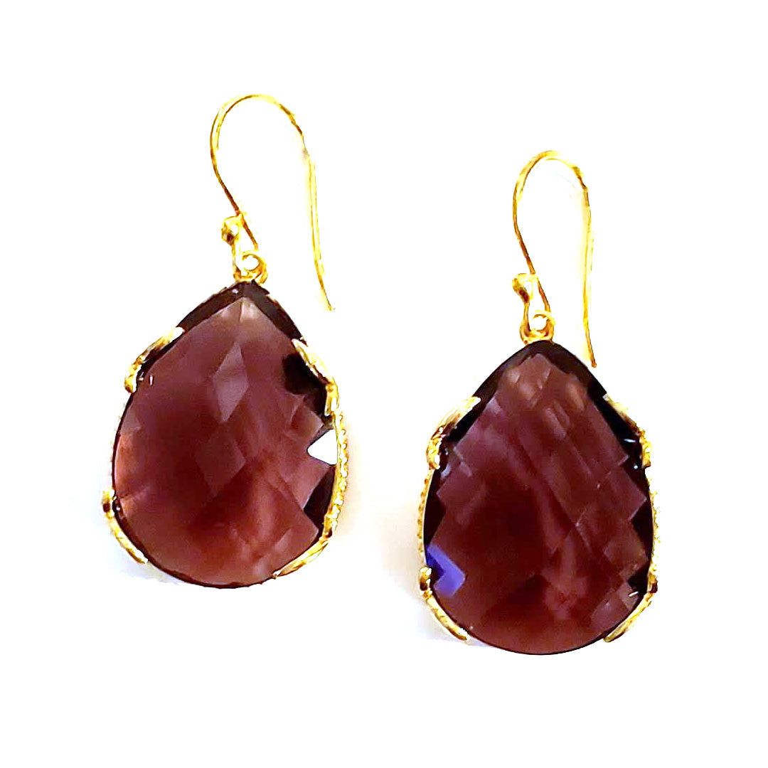 Purple Drop Earrings Ash Herrera Jewelry