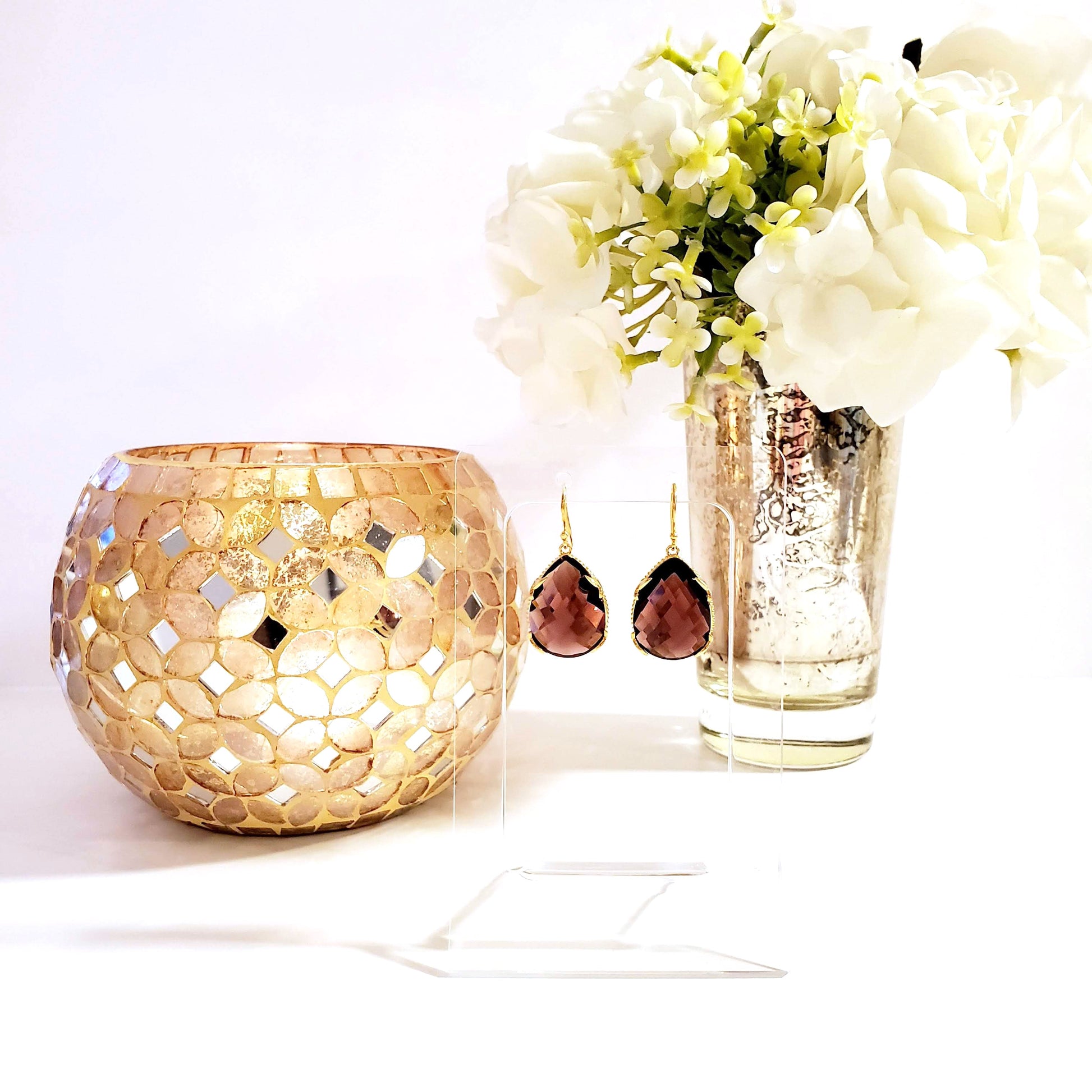 Purple Drop Earrings Ash Herrera Jewelry