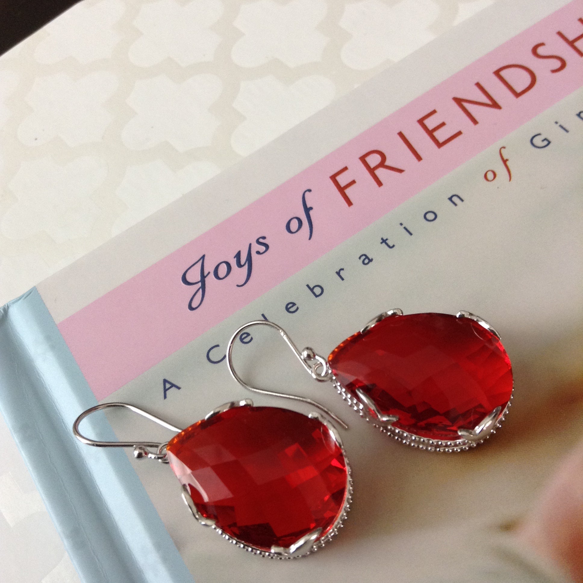 Red Drop Earrings Ash Herrera Jewelry