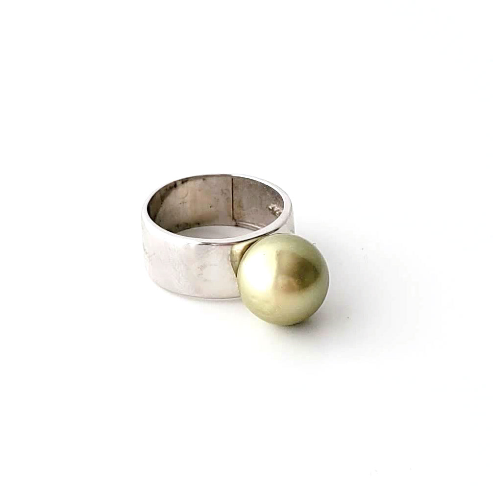 Tropical Green South Sea Pearl Rings Ash Herrera Jewelry