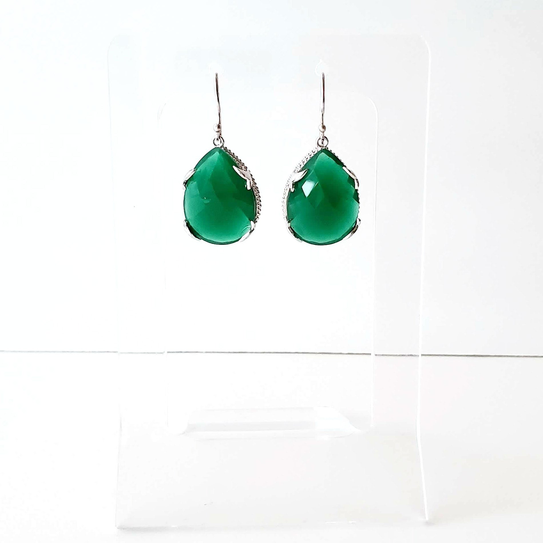 Green Drop Earrings Ash Herrera Jewelry