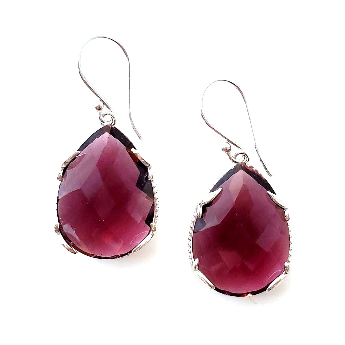 Purple Drop Earrings Ash Herrera Jewelry