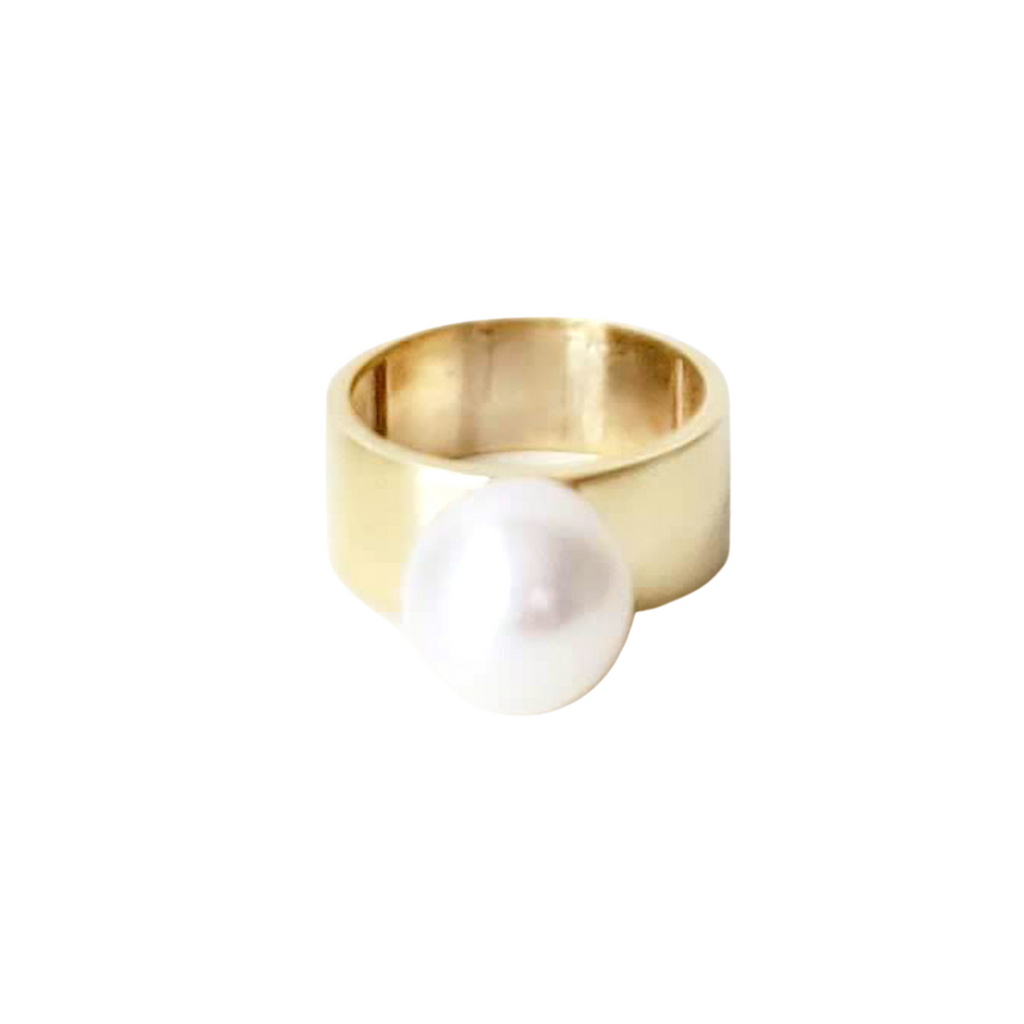 White South Sea Pearl Rings Ash Herrera Jewelry